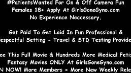 Blaire Celeste spreads for her humiliating gyno exam at the university