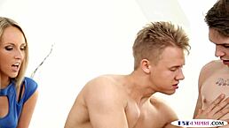 Hey, cocksucking stud gets fucked after licking pussy! 😈