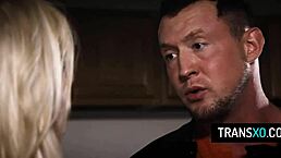 Tranny babe gets HARD FUCKED in DOGGYSTYLE with wild intensity.