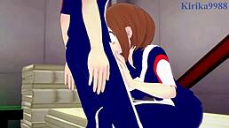 ochako uraraka and izuku midoriya goin’ at it hard... my hero academia hentai, damn!