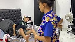 I hired a nurse who offered delicious services until swallowing my essence