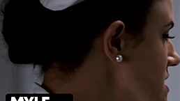 big titted nurse ratched strips uniform and fucks patient on doctor's table