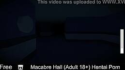 exploring the macabre hall in this adult hentai anime