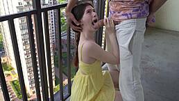 i caught cute girl near elevator