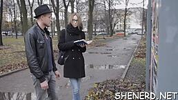 smashing my nerdy girlfriend's tight pussy hard 😈