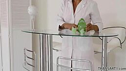 Korra Del Rio, The Transsexual Beauty, Massages A Cute Guy Before Anal Assfucking And Sex