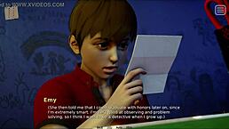 My bully is my lover in this cartoon game episode 60.
