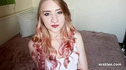 Blonde Babe Aurora Fingers Shaved Pussy And Anal Hole