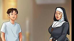 I caught this sexy milf masturbating with a police baton in church, so dirty!