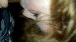 Busty ginger feels overwhelming pleasure sucking black cock deeply