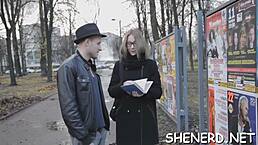 smashing my nerdy girlfriend's tight pussy hard 😈