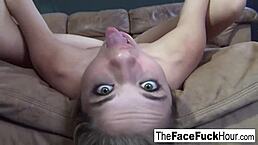 Blonde Babe Endures Rough Face Fucking and Cumshot in Hardcore Porn