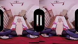 Spider Gwen blows mind with mouth in VR cosplay
