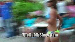 Dominican bikini contest at the new garden hotel