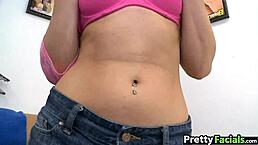 AJ Applegate gets a huge facial on her big ass.