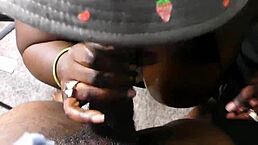 Amateur Teen 18+ Gives Sloppy Sucking To Big Black Cock Cum