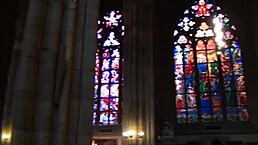 Exploring the historic Prague Castle as a European tourist