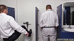 Straight executive tries gay sex pantsless!