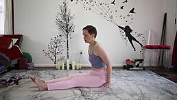 chatting about yoga with european babe