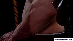 sexy jock flaunts his ripped body in solo show