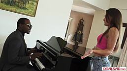 Intense stepdaughter craves black stepdad