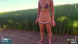 faster, cum in my wet panties outdoors