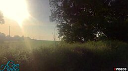 faster, cum in my wet panties outdoors