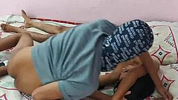 Hot Indian couple engages in hardcore sex with blowjob at home