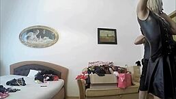 Girls backstage in lingerie and leather, no panties, showing pussy and ass?