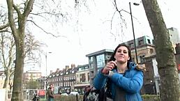 Beautiful Slut Pissing in Public and Masturbating in Working Class London Streets.