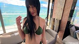 latina babe takes pov fucking hard