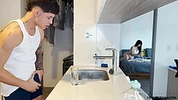 We were trying to study but he got distracted.