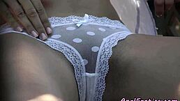 glamour euro babe anally banged while sucking lover's cock in missionary