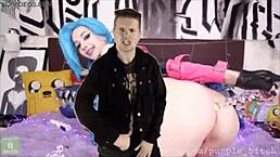 Rapper SCREAMS at Purple Bitch during Anal Jinx Cosplay. Watch the wild solo action unfold.