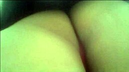 Upskirt peek at prostitute's bare pussy and ass.