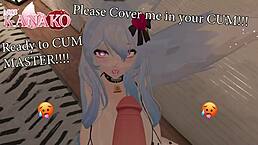 Cosplay Ganyu Begs for Your Load on Her Pretty Catgirl Face