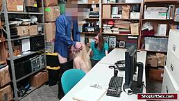 Hot shoplifter fucked in front of boyfriend