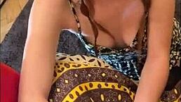 Yoga teacher gives slow handjob to big dick on phone POV 😌