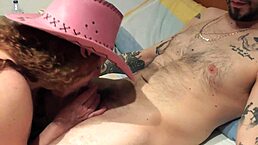 Cowgirl girl gives me a blowjob in cowgirl position