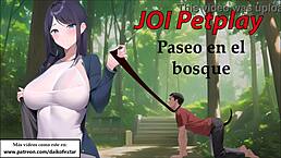 Femdom takes slave on leash for anal play