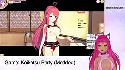 Vtuber Lewdneko dives into wild Koikatsu Party with outdoor creampie action