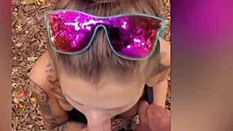 i gave a blowjob to a milf in the woods and cummed