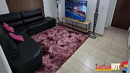 Latina hot5 - milf in the bathroom with her dildo, stepson offers help, blonde enjoys