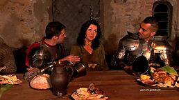 Linda Leggins, Lily Cross and Janet Joy Get Double Penetrated in Castle Stables