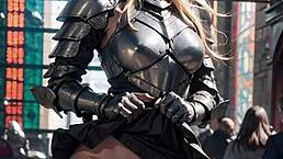 I accidentally showed my pussy as an anime knight in the church with exhibitionist flashing