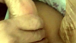 Wife's Feet Sucked During Handjob Session