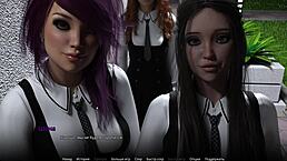 Sexy redhead rides monster cock naked in big ass 3d gameplay.