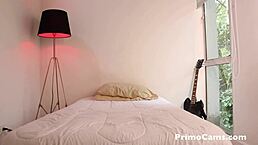 Beautiful Latina with big tits dances and masturbates while recording a video for you