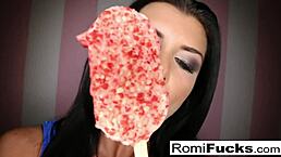 Romi is having sexy fun with her big tits and pussy, masturbating solo 😘