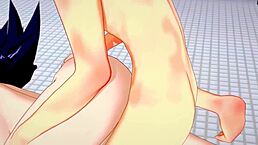 Bakugou fucks Namuri in sissy crossdress hentai.